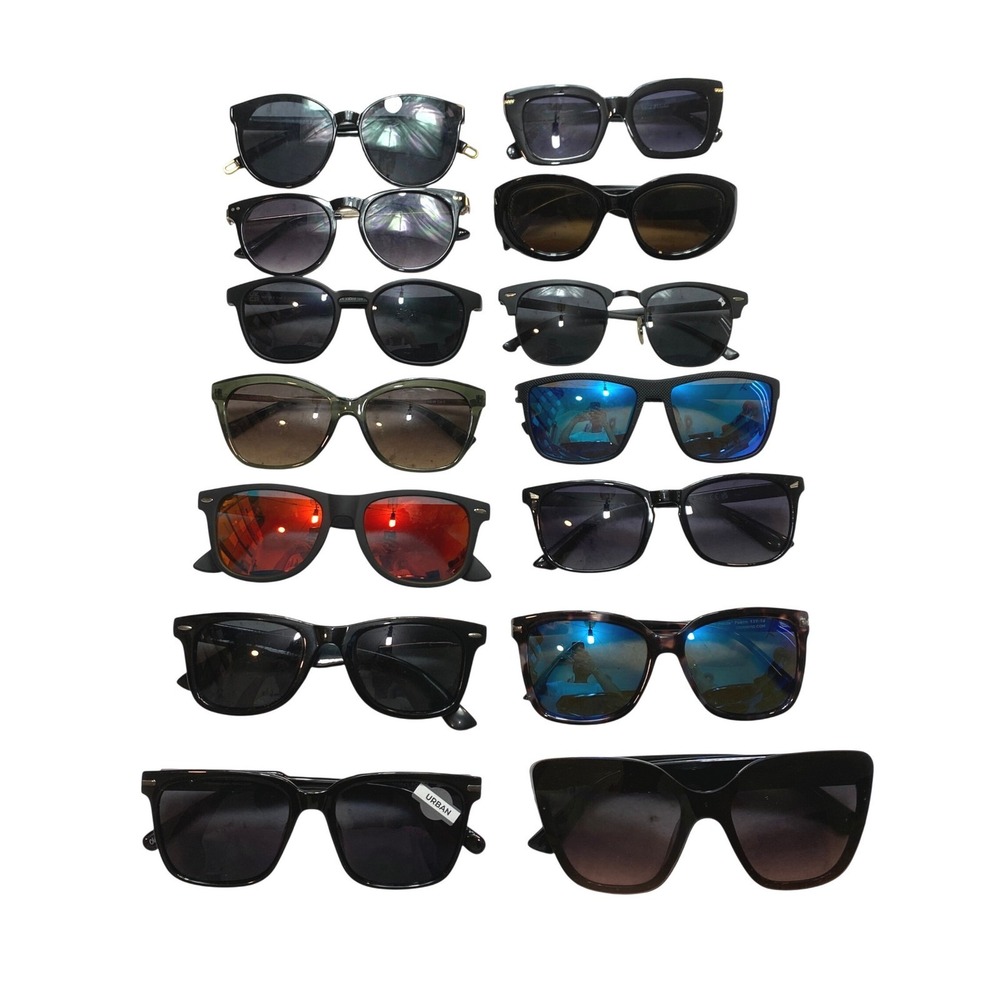 Lot Of 14 Mixed Brand Sunglasses Unisex OS Multi Color Cat Eye Bundle